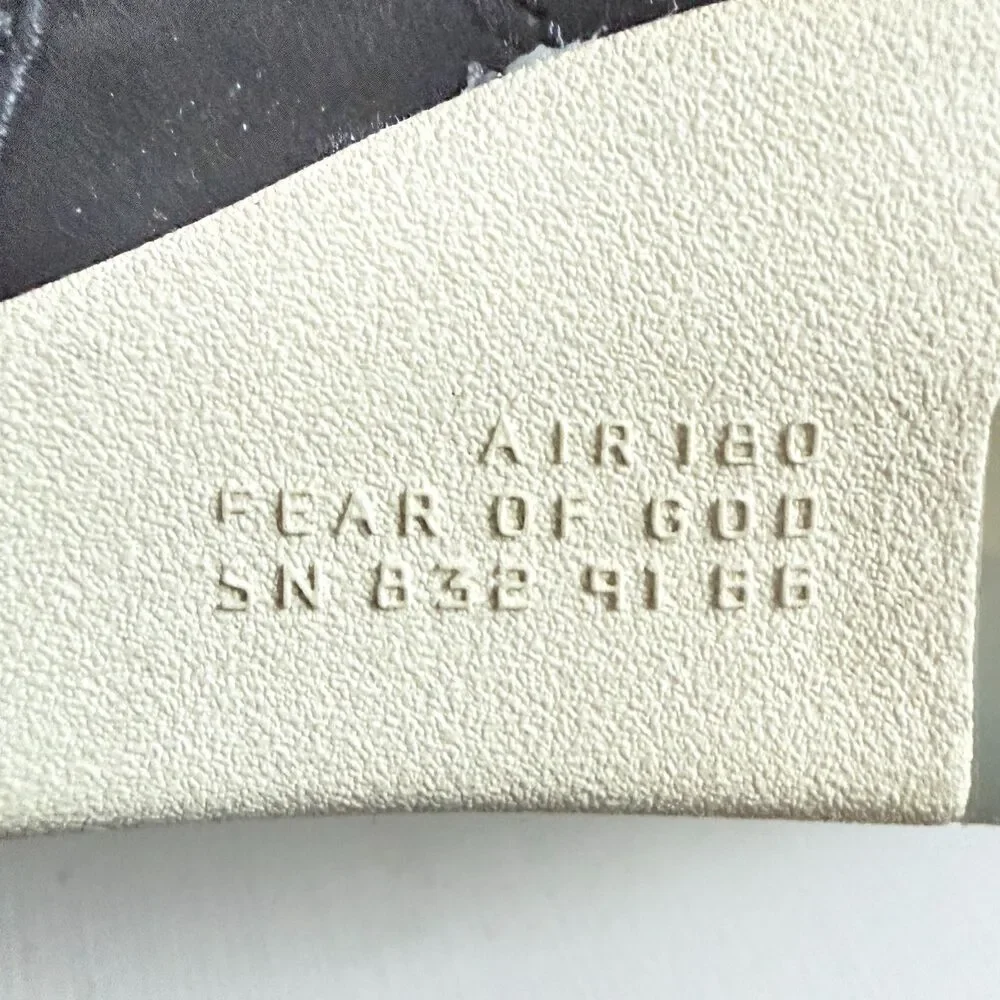Nike Air 180 Fear of God Black Criss Cross Sneaker Strap Boys Women's Size 5